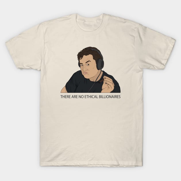 Elon Musk Smoking - There are no ethical billionaires T-Shirt by valentinahramov